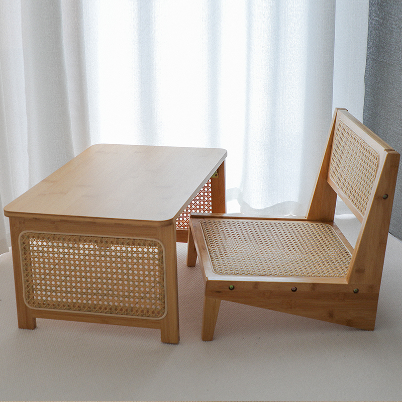 Coffee Tea Nook - Foldable Bay Window Table Japanese Tatami