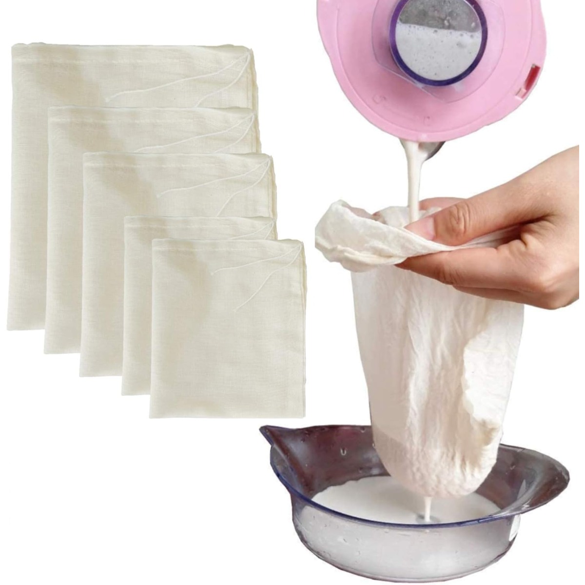 4 Pcs Food Grade Cotton Filter - Coffee Tea Bags review and price