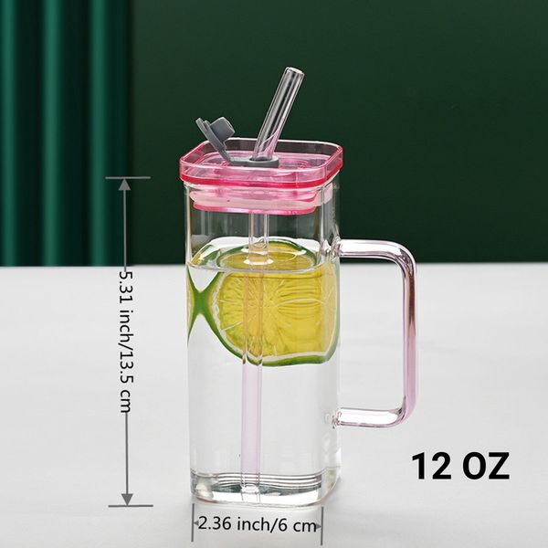 1 Pcs Pink Glass Cup, 6 Col Sq - Coffee Tea Cup review and price