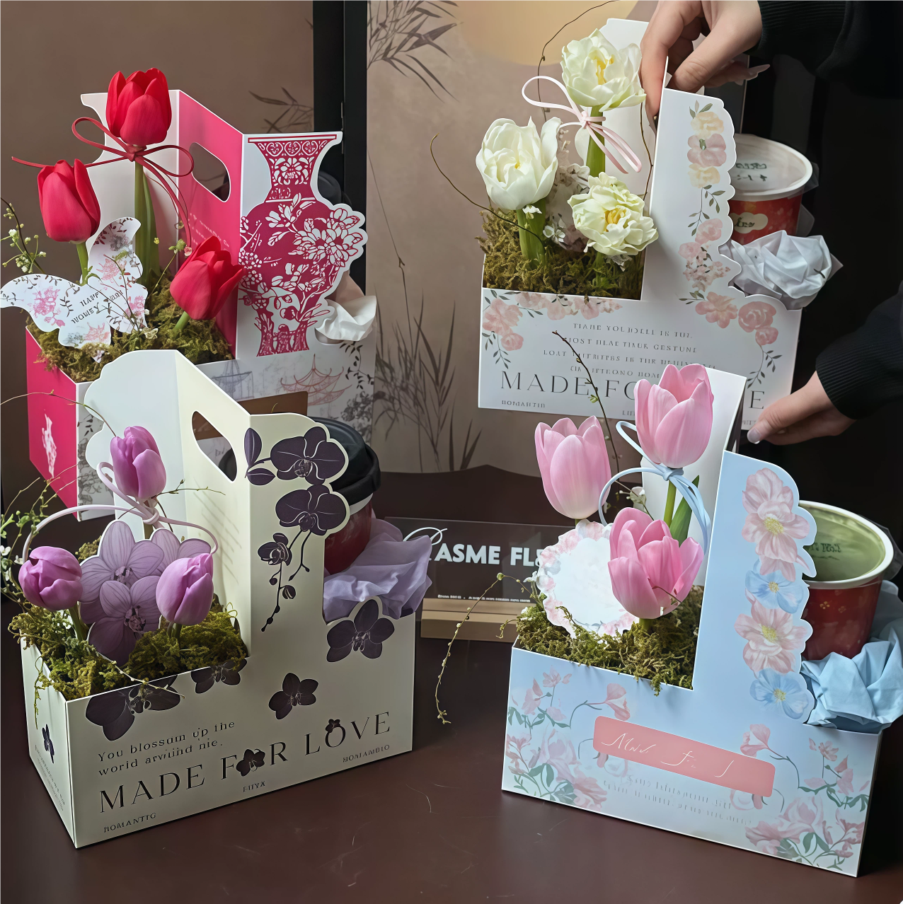 Handheld Coffee Flower Box Tea - Coffee Tea Gift Basket review and price