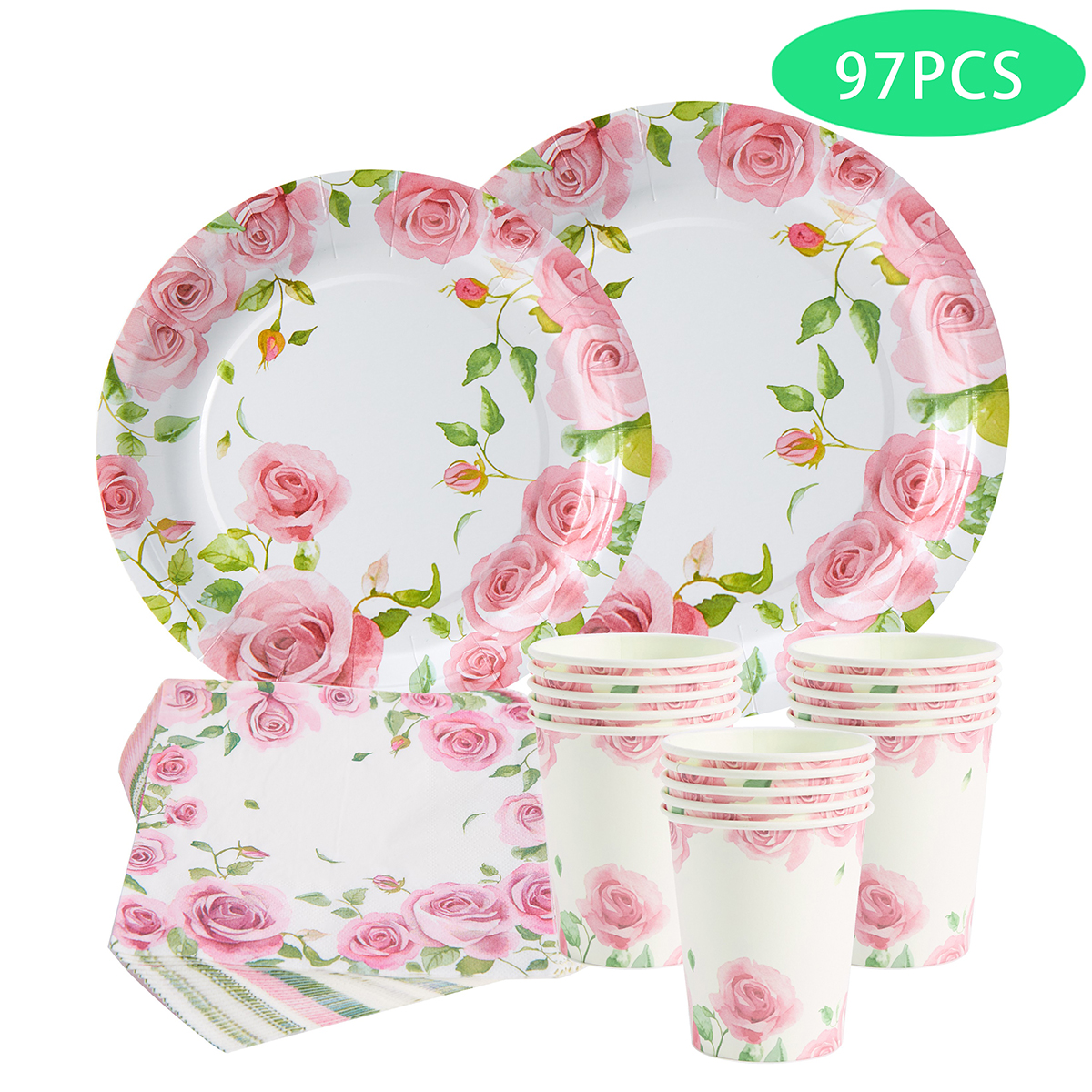 Floral Paper Plates Watercolor - Tea & Coffee Quận 1 review and price