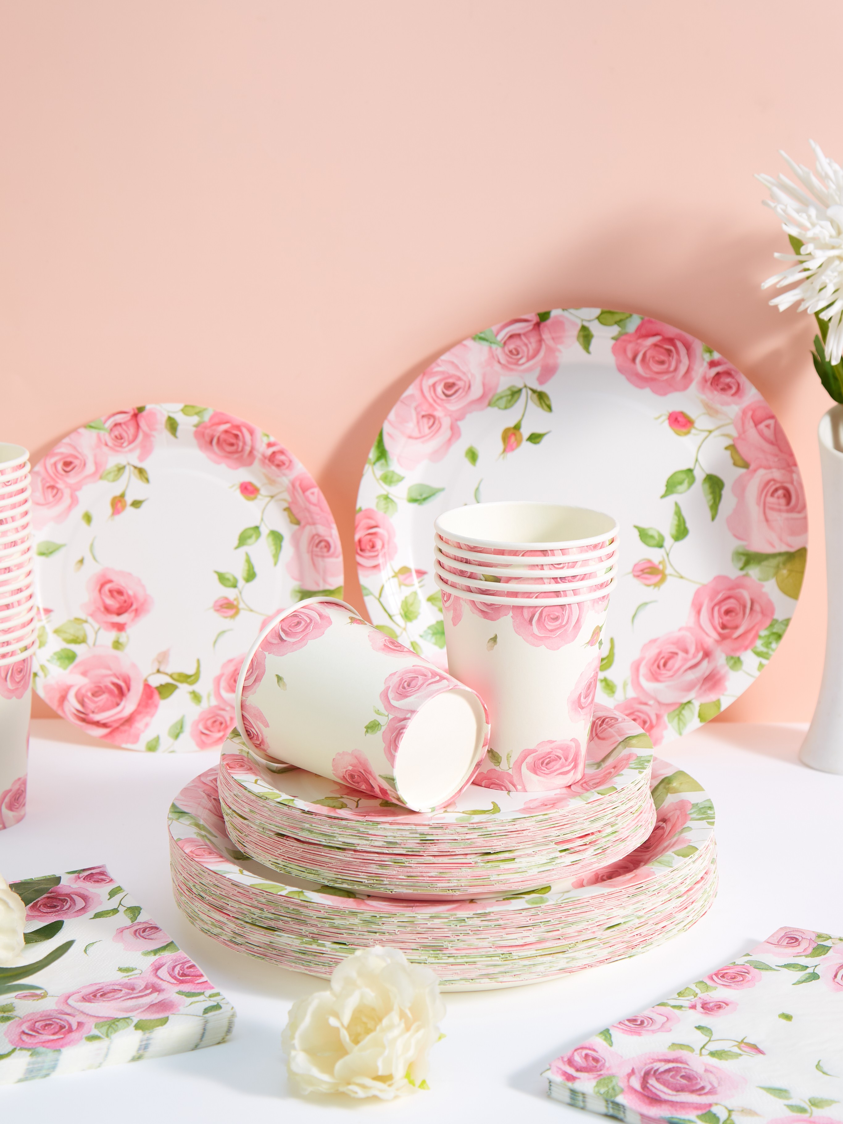 Floral Paper Plates Watercolor - Tea & Coffee Quận 1 review and price