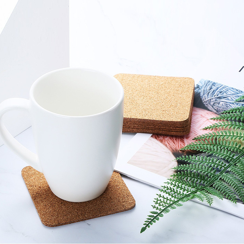 4 Pcs Cork Coaster for Drink,  - Coffee Tea Or review and price