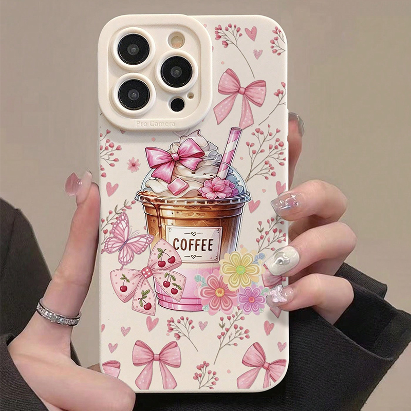 Pink Bow Coffee Pattern Minima - Coffee Plus Tea review and price