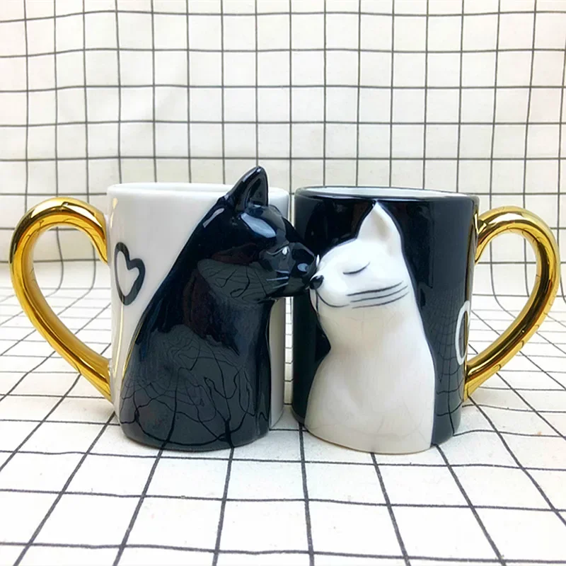 2pcs Luxury Kiss Cat Cups Coup - Morning Tea Coffee review and price