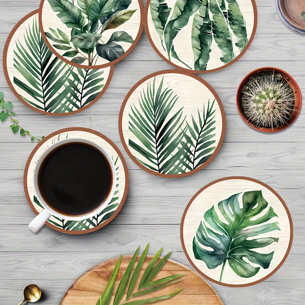 2D Flat 5pcs Tropical Plant gr - Coffee Tea Leaf review and price