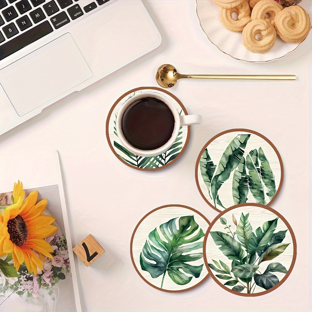2D Flat 5pcs Tropical Plant gr - Coffee Tea Leaf review and price