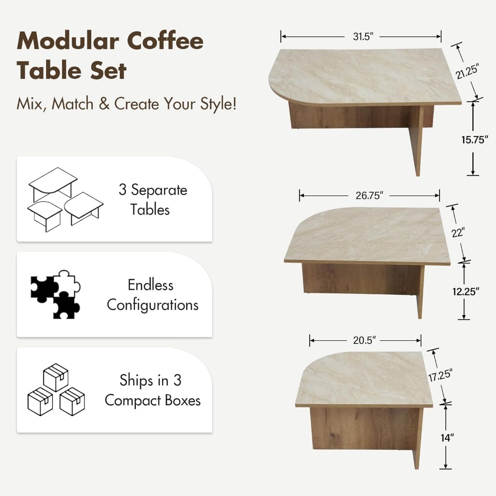 Preferred 3-Piece Modern Coffe - Prefer Coffee To Tea review and price