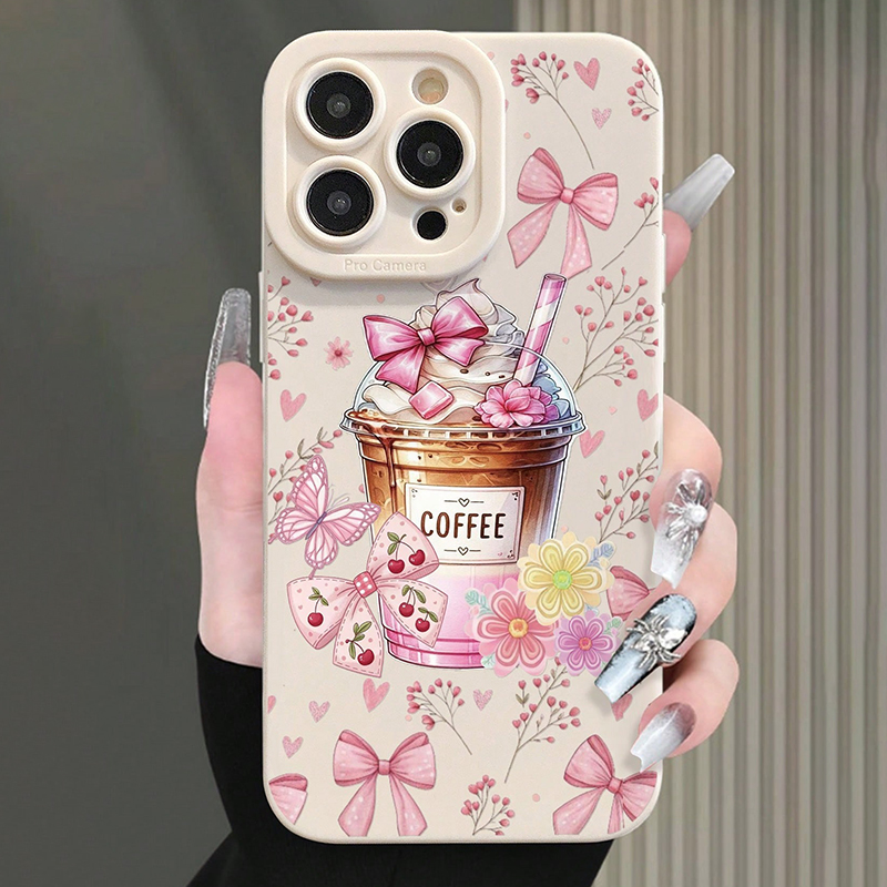 Pink Bow Coffee Pattern Minima - Coffee Plus Tea review and price