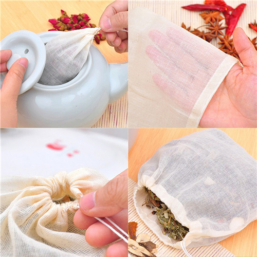 1pc/10Pcs Cotton Tea Bags Musl - Coffee Tea Garden review and price
