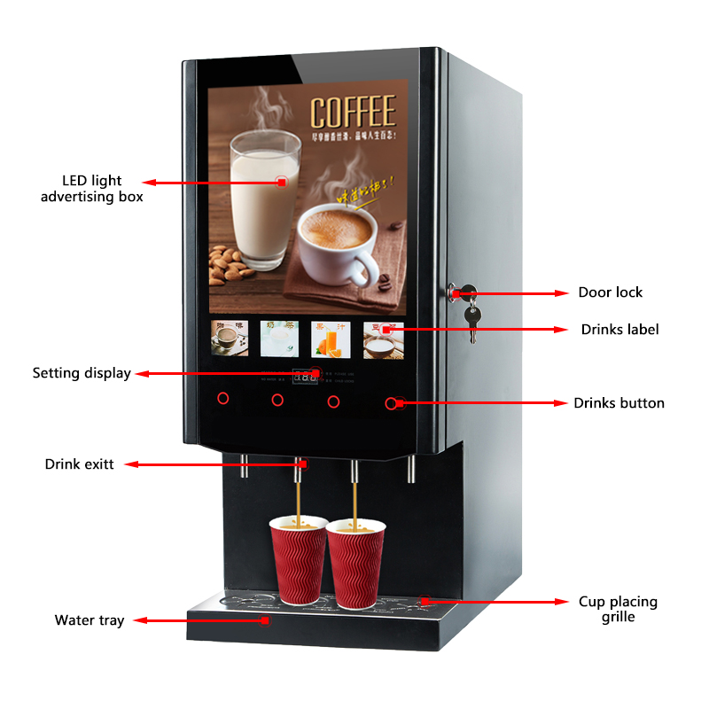 40S 4 Flavours Milk Tea Vendin - Coffee Tea Vending Machine For Office review and price