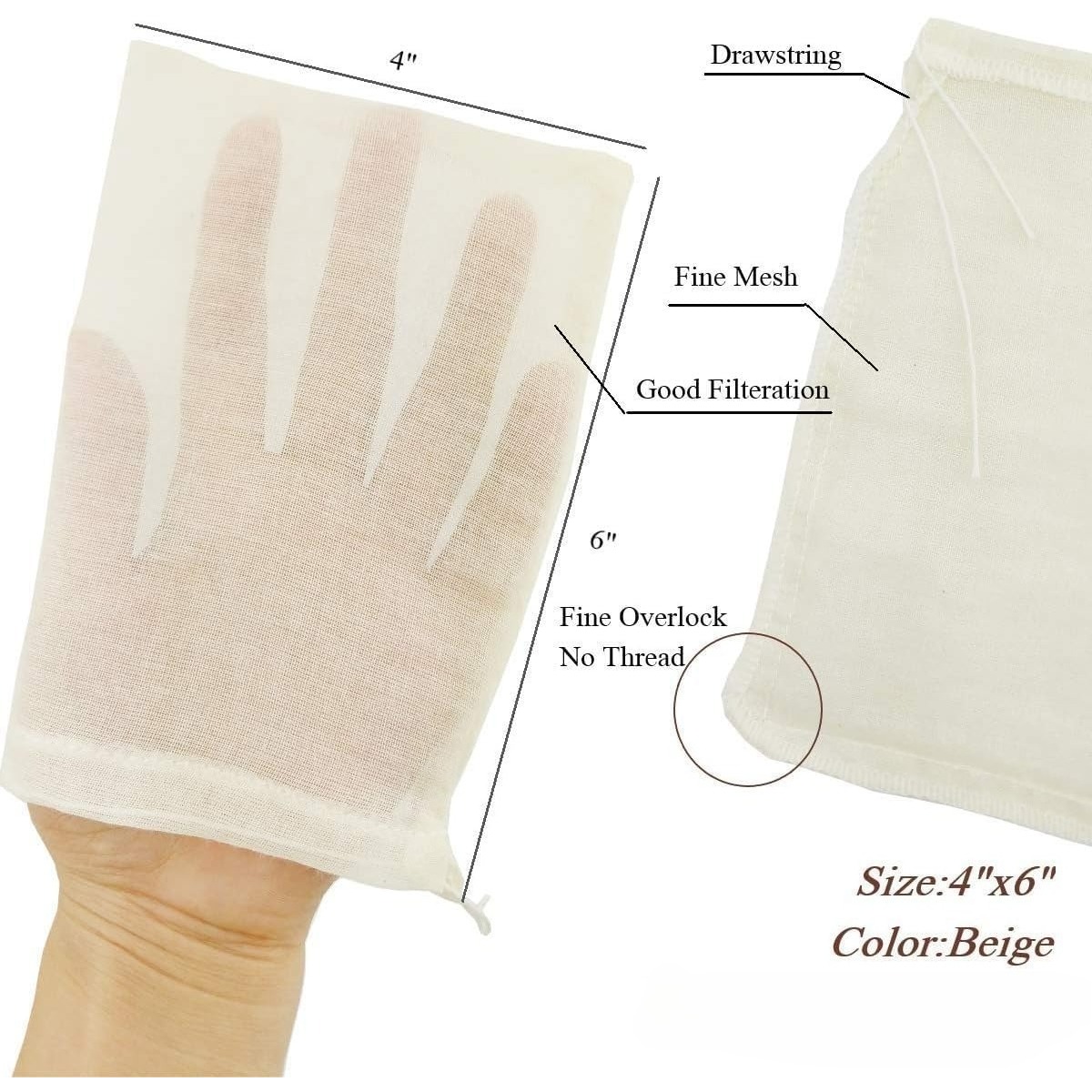 X-Small Reusable Cotton Filter - Coffee Tea Bags review and price