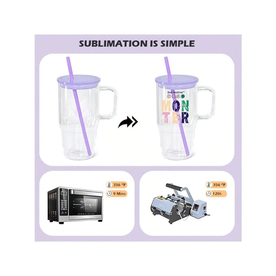 20oz Glass Tumblers With Handl - Coffee Tea Or review and price