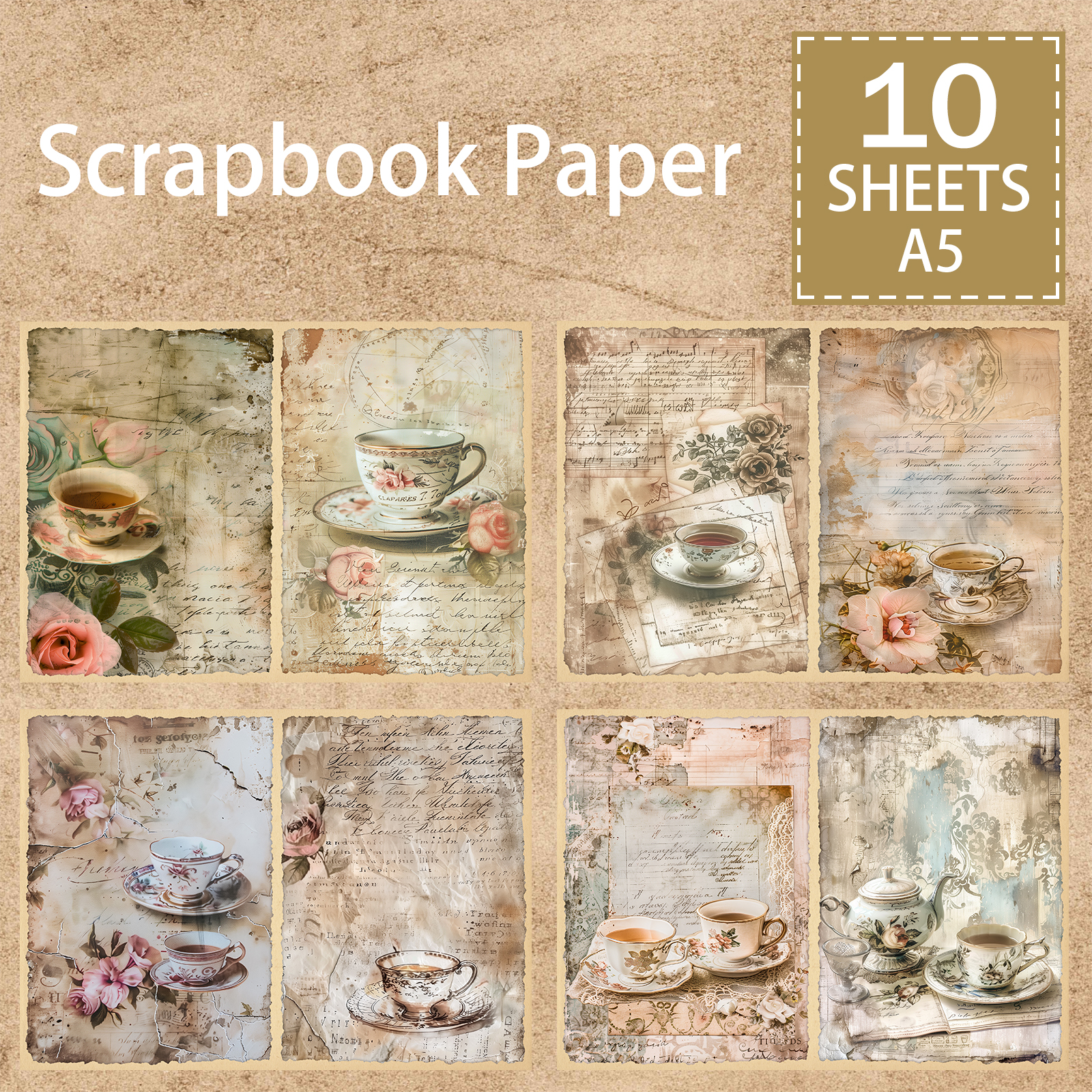 10 Sheets A5 Size Retro Word C - Coffee Tea Journal review and price