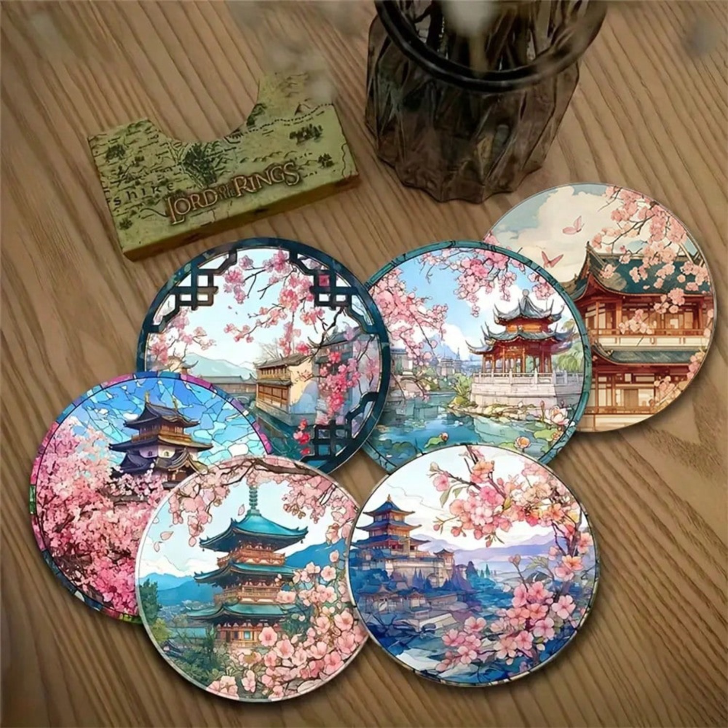2D FLAT 6pcs/Set Japanese Cher - Coffee Tea Garden review and price