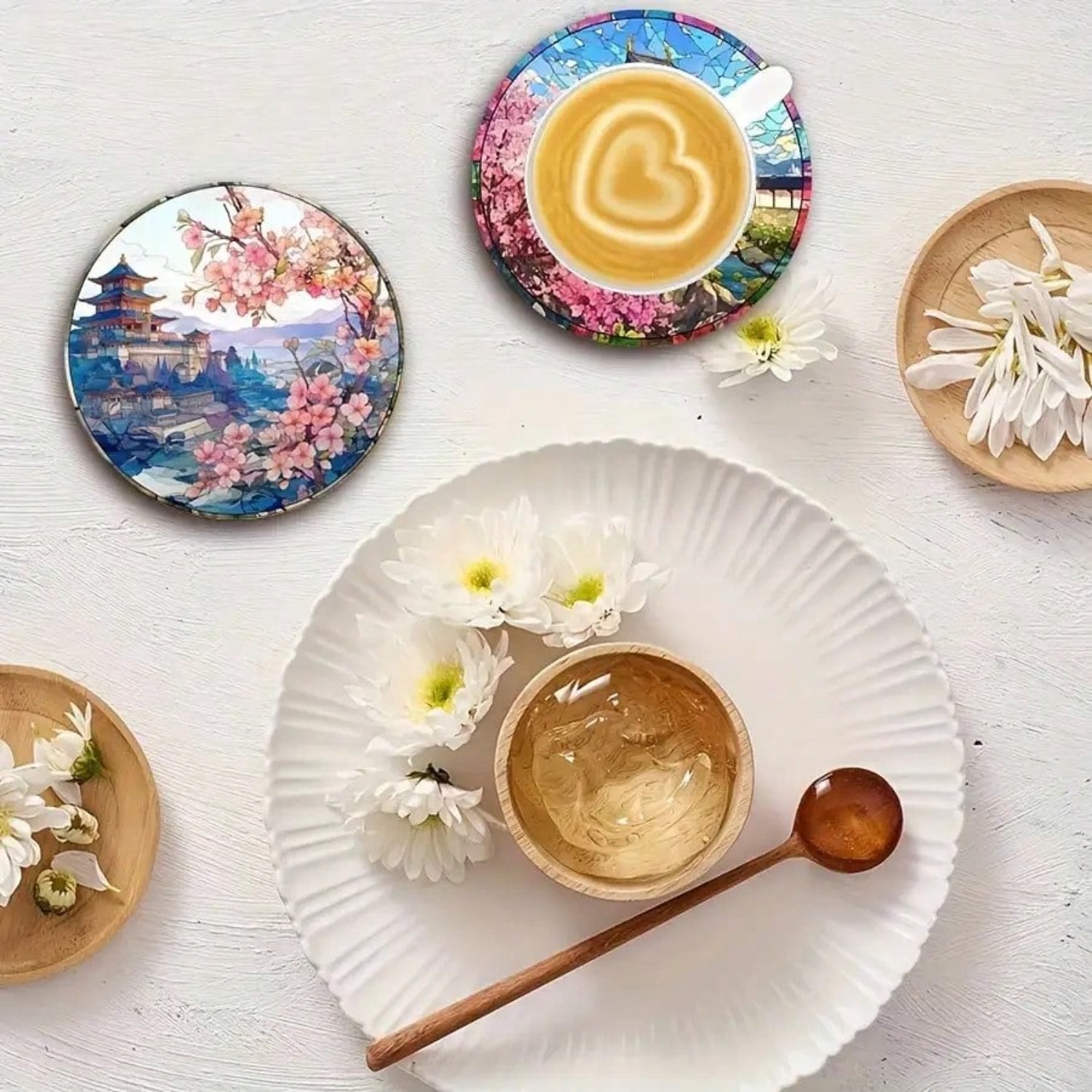 2D FLAT 6pcs/Set Japanese Cher - Coffee Tea Garden review and price